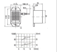 Buzzer mécanique solaire anti-parasites de 23 mm 450 Hz carré pour extérieur 1,2 1,5 3V 6V 9V 12V, répulsif contre les rats, fil de plomb, alarme de sécurité active