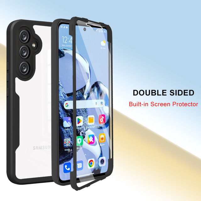 For Samsung S24 Phone Case for Samsung S23 S22 S21 A54 360 Anti Drop Screen Protector Phone Accessories Phone Cover