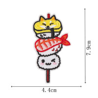 Japanse Sprout Pet String Burning Borduurwerk strijkpatches met konijn, panda, vos, vis en beer voor DIY kleding, tassen en hoeden