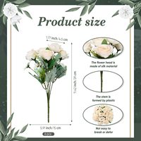 Buket bunga buatan kualitas tinggi buket bunga buatan mawar putih pastel untuk pernikahan