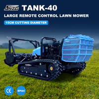 Tondeuse à gazon diesel SHANNENG TANK 40 tout-terrain sur chenilles télécommandée portée par télécommande, portée 200 m, robuste pour le paillage en pente, Nouvelle