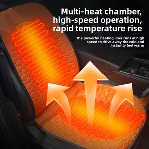 Coussin de siège chauffant intelligent 12V pour l'hiver, en polyester, universel pour voiture, berline, camion, vente en gros du fabricant YM-2023- - Product Image 5