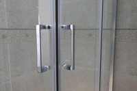 Cabine de douche coulissante en alliage d'aluminium LML avec verre trempé, couleurs personnalisées, design carré pour usage hôtelier