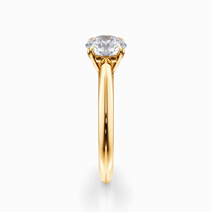 Bague de fiançailles sur mesure SGARIT Jewelry en or 14 carats avec diamant de laboratoire VVS D 3EX 1ct 2ct 3ct, coupe ronde, certificat IGI, pour femme - Product Image 4
