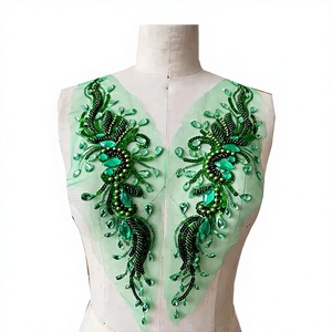 Multicolor Heavy Beading Diamond Mesh <strong>Sequin</strong> Embroidery Lace Hand Sewn Red <strong>Gold</strong> Blue Pink Purple Green Clothing Accessories Hat - Product Image 1