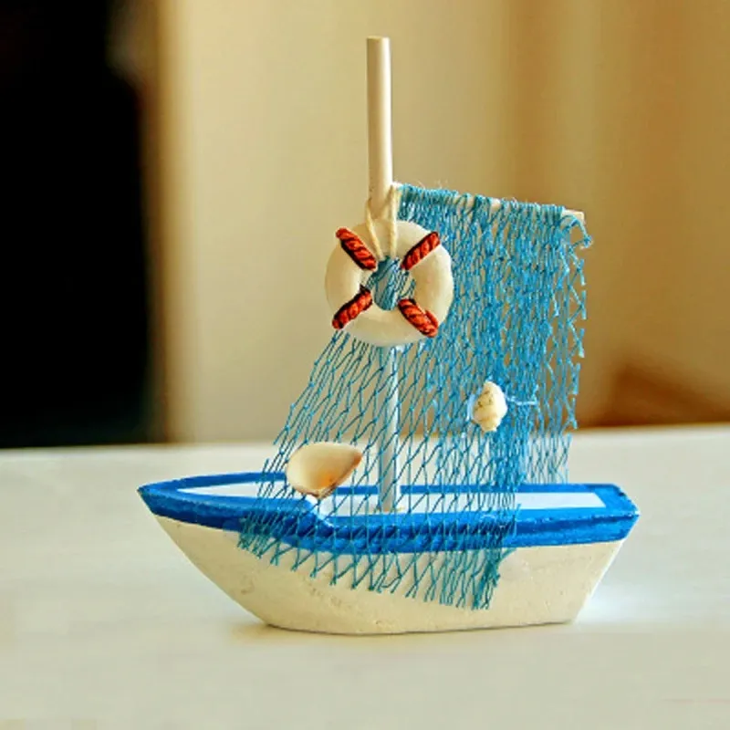 Wooden Sailboat Model Ship Sailboat Decor Handmade Model Decorative Items For Living Room Wooden Model Ship