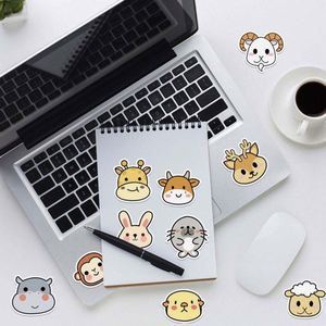 สติกเกอร์ติดขวดน้ำลายการ์ตูนแมวกูก้าวาดมือ - Product Image 6