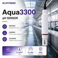 Capteur de pH industriel en ligne Aqua3300 avec compensation PT100/PT1000 et NTC multiple pour piscines