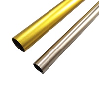 Tube rond en aluminium anodisé sablé