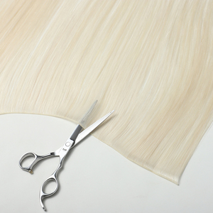 Extensions de cheveux humains fines et invisibles de conception nouvelle, blond platine blanc, cheveux russes alignés sur la cuticule, cheveux Remy pour salon - Product Image 5