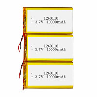 Batterie LiPo Li-ion polymère rechargeable PKNERGY Factory OEM KC 10000mAh 3.7V 1260110 LP1260110 en pochette, pack de 1000 cellules