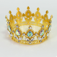 Petit diadème baroque en strass Couronne Polyvalent Graduation Saint Valentin Halloween Noël Nouvel An Gâteau Bouquet Accessoire