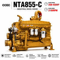 Moteur diesel d'origine SCDC CCEC Cumins NTA855-C 250HP-450HP refroidi par eau, 6 cylindres, pour excavateur, bulldozer, grue