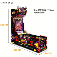 Machine de jeu d'arcade à monnayeur pour 1 joueur, avec système de tickets de rédemption et de lancer de balles, pour centre de jeux