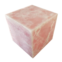 Canapé en marbre onyx rose sur mesure, table basse, ensemble de luxe, design haut de gamme, rose
