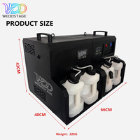 WEDOSTAGE Machine à fumée à bulles LED monocolore 4 voies 1500W avec télécommande DMX512 2CH, réservoir de 1,2L pour scène et mariage