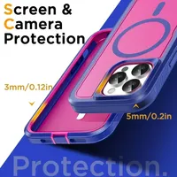 Coque de téléphone 2-en-1 de haute qualité avec charge sans fil et protection antichute pour iPhone 17 Air 16 15 14 Plus 13 Pro Max