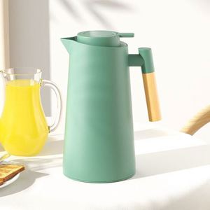 Nordic Solid Wood Handle 201 Stainless Steel Coffee Pot Glass Inner Liner Insulated Household Large Capacity Travel Smart <b>Kettle</b> - Product Image 4