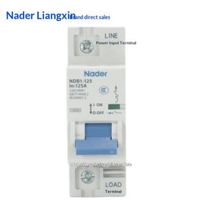 Interruptor Automático Miniatura Nader Shanghai <span class=keywords><strong>Liangxin</strong></span> NDB1-125, Interruptor de Aire de 2P de Bajo Voltaje, Protección Contra Cortocircuitos Domésticos de 3P - Product Image 4