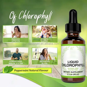 Oem Private Label Natuurlijke Chlorofyl Druppels Energie Boost Immuunondersteuning Chlorofyl Vloeibare Druppels