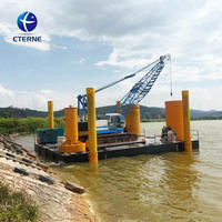 Drague amphibie excavatrice polyvalente pour le dragage de rivières, moteur diesel, capacité de travail 90m³/h