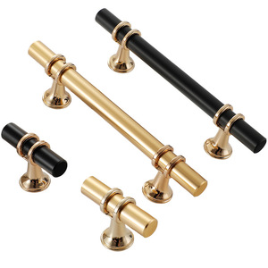 Extended cabinet door <b>handle</b> black modern simple cabinet <b>pull</b> hand <b>Light</b> luxury drawer wardrobe door <b>handle</b> European style - Product Image 1
