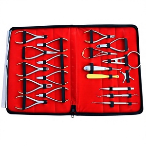 Ensemble d'instruments chirurgicaux dentaires OPTITECH HEALTHCARE, 18 pièces, acier inoxydable, outils orthodontiques manuels, certifiés CE classe III - Product Image 1