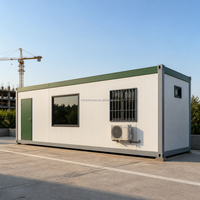 Bureau de chantier modulaire préfabriqué en acier, conteneur démontable de 20 pieds, étanche