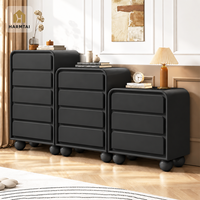 Commode en bois HarmTai à 3, 4 ou 5 tiroirs, meuble de rangement silencieux et lisse, à poser au sol, pour chambre à coucher