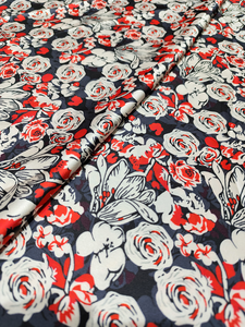 ผ้าซาตินโพลีเอสเตอร์พิมพ์ลายหลากสี 100% เนื้อเนียนนุ่มเงางาม สำหรับงานเย็บปักถักร้อย DIY งานแต่งงาน ตกแต่งชุดเดรส - Product Image 4