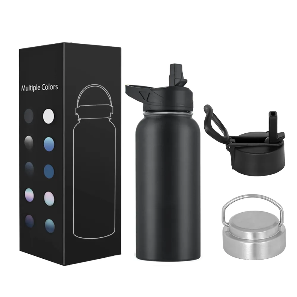 Customized Vaccum Insulated Thermo Wide Mouth Sports Water Bottle Flask Double Wall Stainless Steel Water Bottles