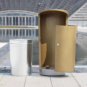 Elegante Cestino per Rifiuti <span class=keywords><strong>da</strong></span> Esterno Resistente alle Intemperie per Patio, <span class=keywords><strong>Balcone</strong></span>, Giardino e Aree Pubbliche - Product Image 6