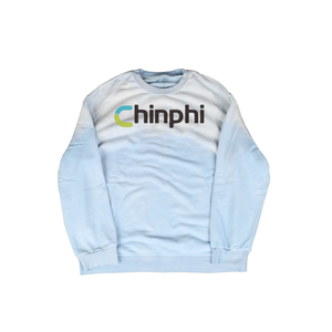 Custom Logo Men's <b>Vintage</b> Washed Crewneck <b>Sweatshirt</b> Light Blue Casual Streetwear Sweetwear - Product Image 4