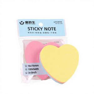 Pegatinas Personalizadas con Forma de Corazón, Estrella y Oso para Oficina y Estudiantes, Notas Adhesivas Fáciles de Pegar, Mini Blocs de Notas Autoadhesivos - Product Image 1