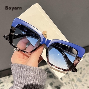 Occhiali Boyarn Cat Eye gradiente <span class=keywords><strong>lenti</strong></span> quadrate UV400 protezione occhiali da sole Sexy oversize contrasto colore Anti-blu <span class=keywords><strong>lenti</strong></span> a luce - Product Image 1