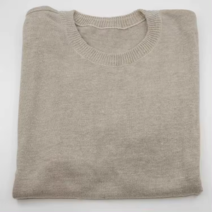 도매 유기농 대마 라운드 넥 셔츠 사용자 정의 목 태그 남성 화이트 티셔츠 경량 통기성 대마 티셔츠 - Product Image 5