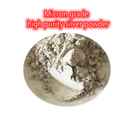 Poudre d'argent nano sphérique superfine 100-500nm poudre de nanoparticules d'argent de matériaux électroniques pour pâte d'argent conductrice
