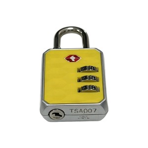 Candado de Combinación de 3 Dígitos con Textura de Diamante Amarillo Brillante, Aleación de Zinc, Aprobado por <span class=keywords><strong>TSA007</strong></span>, para Despacho de Aduanas - Product Image 4