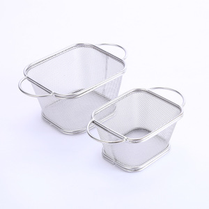 Stainless Steel Deep Fry Basket 16x9x6cm 18x11.5x8cm Double Handle Commercial Grade For French Fries Fried Chicken Snacks - Product Image 4