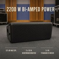 Système de sonorisation professionnel pour tournée, enceinte Line Array d'occasion, double module actif 10 pouces, 2200W, 137dB