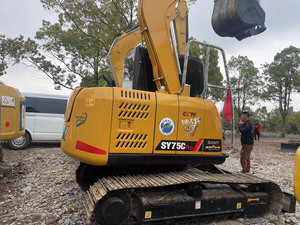 Miniexcavadora Sany SY75 <span class=keywords><strong>de</strong></span> Marca China al por Mayor para Uso Doméstico, Excavadora <span class=keywords><strong>de</strong></span> Orugas Sany <span class=keywords><strong>de</strong></span> 7.5 Toneladas con Motor EPA - Product Image 2