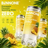 Boisson gazeuse pétillante à l'ananas BENNONE sans sucre, eau gazeuse fruitée, canette portable de 300 ml