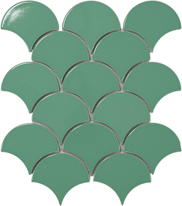 Carreaux de mosaïque céramique dorés en forme d'éventail 3D, motif écailles de poisson, pour salon et hôtel - Product Image 6