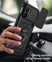 Étui de téléphone avec béquille magnétique pour Infinix GT 50 Pro 5G, coque de protection antichoc avec coque de caméra coulissante