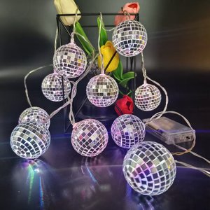 Гирлянда JUFU 2AA 10LED, 5 см, для помещений, светодиодная, в форме марокканских шаров, 3000K, теплый белый свет, гарантия 2 года - Product Image 1