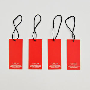Eco-Friendly Luxury Hang <b>Tags</b> Custom <b>Clothing</b> Labels Recycled Paper Embossed Finish High-End Apparel Bags Shoes INFFY Silk - Product Image 3