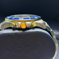 Jam Tangan Pria Grosir MS Diver Dua Warna Biru Bezel Putar Tahan Air Sport Stylish Quartz Chronograph