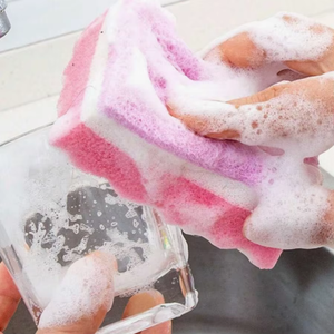 Éponge de nettoyage colorée à petites ondulations, tampon à récurer, bloc éponge pour la vaisselle et le nettoyage de cuisine, outils de nettoyage - Product Image 5