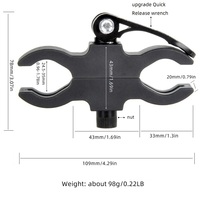 Support de fixation universel pour lampe torche, clip de fixation pour tube rond à haute dureté Alonefire M72, support de montage pour lumière laser tactique