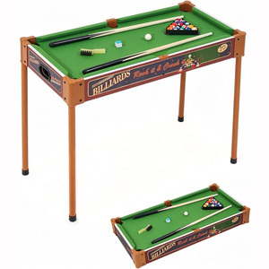 Table de billard miniature 32i pour enfants et adultes, jeu de billard français 2-en-1 (sur table et autoportant) avec pieds en bois amovibles - Product Image 1